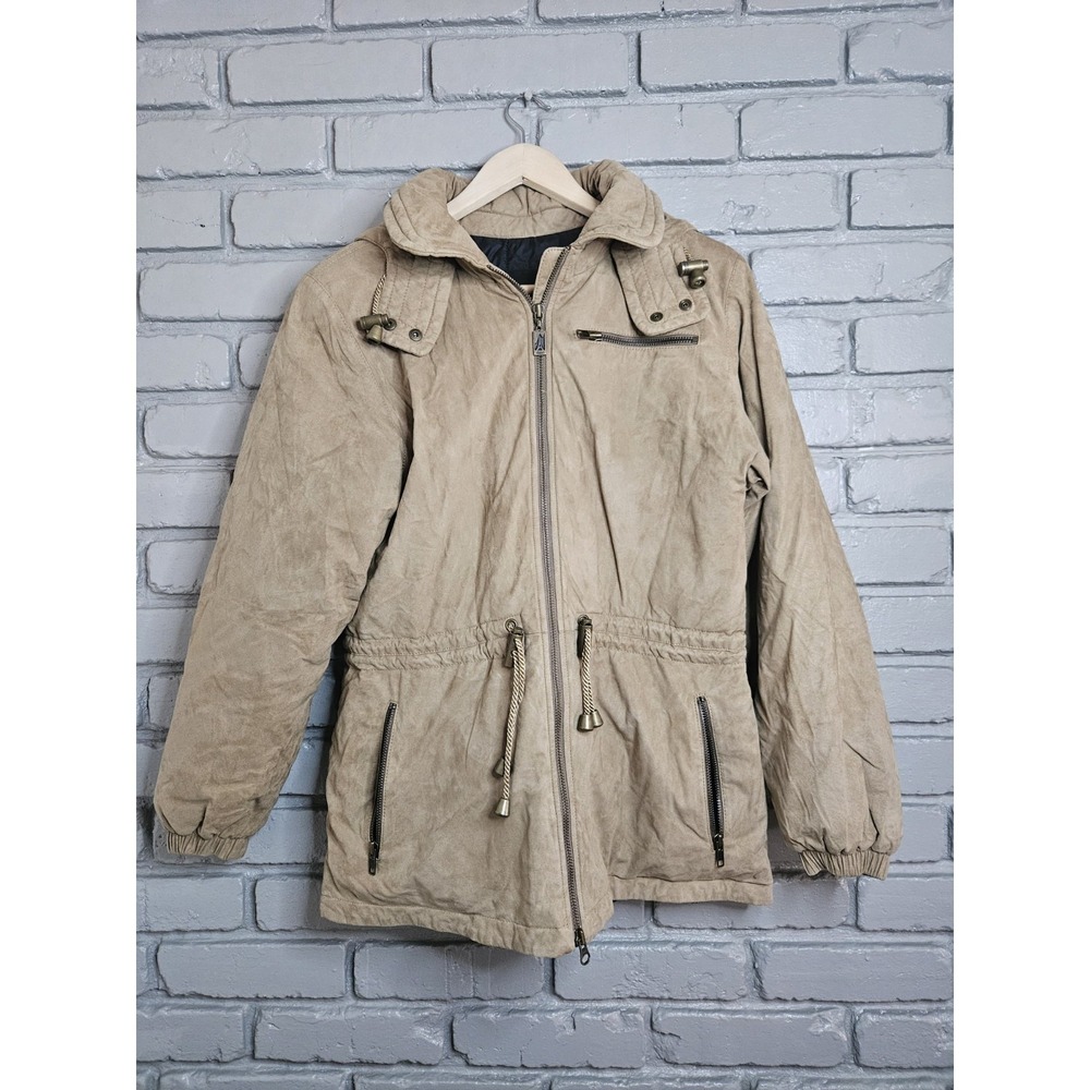 Skea Paris/Vail Women's Vintage Parka Ski Snow Jacket‎ Size 4 Brown Faux Suede